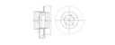 [DELBG3208C] DISQUE FREIN POLO 1.4TDI AP09 (PAIRE) DF467/oe=1J0615301D
