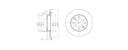 [DELBG3653] DISQUE FREIN P307 1.4/2.0 HDI AR/5 (PAIRE)