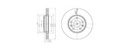 [DELBG4317C] DISQUE FREIN KANGOO AP08 D280 (PAIRE)