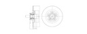 [DELBG9113RSC] DISQUE FREIN AR RENAULT Kangoo. Kangoo Express AP 2008 (UNITAIRE)AVEC ROULEMENT