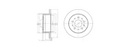 [DELBG4061] DISQUE FREIN AR BOXER /JUMPER 3 L 2.2-2.8 HDI Ø280 (PAIRE) oe=424930